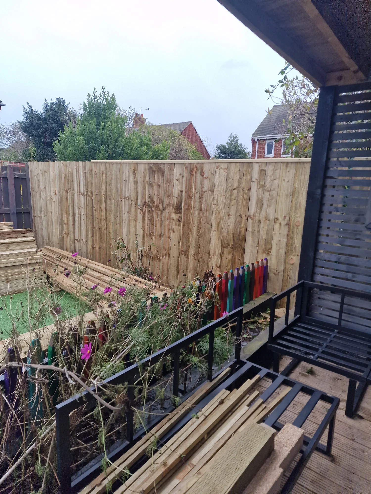 New fence installation